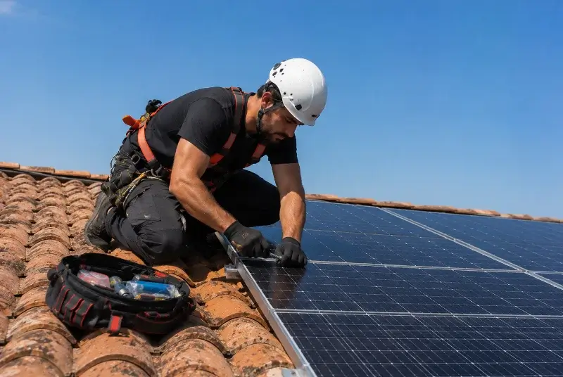 Maintenance et monitoring de panneaux solaires à Fomperron