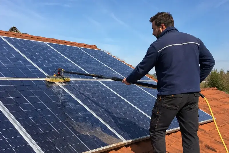 Nettoyage et entretien de panneaux solaires à Fomperron