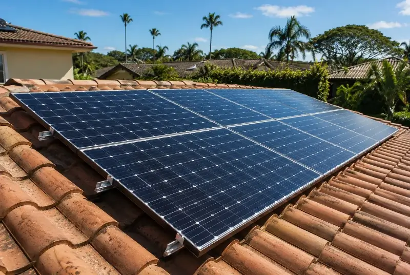 Installation de panneaux solaires à Fomperron